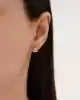 Taşlı Altıgen Küpe
