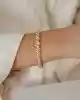 Taşlı Altın Burgu Kelepçe Bileklik