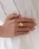Taşlı Altın Dörtgen Yüzük
