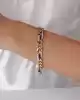 Taşlı Altın Gurmet Zincir Bileklik