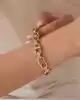 Taşlı Altın Zincir Bileklik