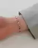 Taşlı Dörtgen Modelli Altın Bileklik