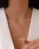 Taşlı Kutup Yıldızı Altın Kolye