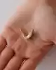 Taşlı ve Nazar Mineli Altın Küpe