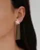 Taşlı Yıldız Zincir Küpe