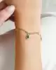 Yeşil Damla Taşlı Altın Bileklik