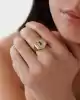 Yeşil Taşlı Altın Şövalye Yüzük