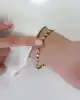 Yeşil Taşlı Mini Daire Bileklik