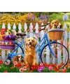 Sevimli Köpekler ve Bisiklet Sayılarla Boyama Seti Kasnaklı