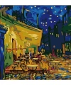 Van Gogh Teras Kafe Sayılarla Boyama Seti Kasnaklı
