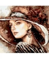 Büyük Şapkalı Lady Sayılarla Boyama Seti Rulo ( Kasnaksızdır)