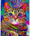 Renkli Kedi 2 Sayılarla Boyama Seti Rulo ( Kasnaksızdır)