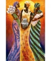 Afrika Kadınları Sayılarla Boyama Seti Rulo Duvar Sticker