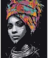 Afrikalı Güzel 1 Sayılarla Boyama Seti Rulo Duvar Sticker