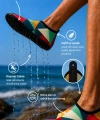 Shoecide Renkli Üçgen Desen Kadın Deniz Ayakkabısı – Hafif, Kaydırmaz, Hızlı Kuruyan Aqua Shoes
