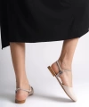 ARIANA Lastikli Ortopedik Rahat Taban Bilekten Taş Detaylı Kadın Babet Ayakkabı KT Beyaz