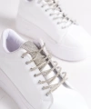 DELLA Bağcıklı Ortopedik Taban Taşlı Kadın Sneaker Ayakkabı BT Beyaz