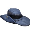 Erkek Lacivert Fileli Katlanabilir Düğmeli Safari Şapka