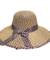 Kahverengi Puantiye Tasarımlı Kadın Hasır Şapka