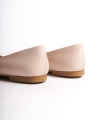 KAYLEE Bağcıksız Ortopedik Rahat Taban Toka Detaylı Kadın Babet Ayakkabı KT Krem