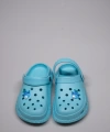 Mavi Unisex Çocuk ve Bebek Bantlı Tokalı Rahat Taban Yazılı Sandalet