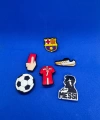 Futbol Temalı Charm 6lı Premium İthal Crocs Sandalet terlik Süsleri / Jibbitz