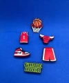 Basketbol NBA Temalı Charm 6lı Premium İthal Crocs Sandalet terlik Süsleri / Jibbitz