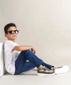 Shoecide 1015 Star-x Çocuk Ayakkabı Gri Beyaz Sarı