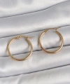Shoecide 316 Çelik Gold Renk 22mm Kadın Halka Model Kadın Küpe