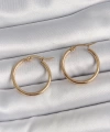 Shoecide 316 Çelik Gold Renk 22mm Kadın Halka Model Kadın Küpe
