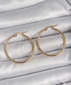 Shoecide 316 Çelik Gold Renk 33 Mm Kadın Halka Model Kadın Küpe