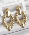Shoecide 316 Çelik Gold Renk İşlemeli Motiif Model Kadın Küpe