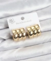 Shoecide 316l Çelik Gold Renk 3lü Görünüm Kadın Küpe