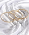 Shoecide 316l Çelik Gold Renk Ajda Model 60 Mm 3 Lü Kadın Bilezik