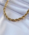Shoecide 316l Çelik Gold Renk Burgu Model 45 Cm Kadın Kolye