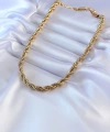 Shoecide 316l Çelik Gold Renk Burgu Model 45 Cm Kadın Kolye