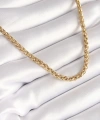 Shoecide 316l Çelik Gold Renk Burgu Zincir Model Kadın Kolye