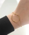 Shoecide 316l Çelik Gold Renk Düğüm Model Bileklik