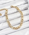 Shoecide 316l Çelik Gold Renk Kalın Zincir Erkek Bileklik