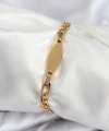 Shoecide 316l Çelik Gold Renk Oval Yazı Yazmaya Uygun Kadın Bileklik