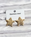 Shoecide 316l Çelik Gold Renk Yıldız Model Kadın Küpe