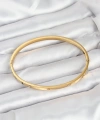 Shoecide 316l Çelik Gold Renk Zirkon Taşlı 65 Mm İnce Kadın Kelepçe Bileklik