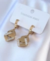 Shoecide 316l Çelik Gold Renk Zirkon Taşlı Kadın Küpe