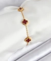 Shoecide 316l Çelik Gold Zincir Baby Boy Bordo Renk Bileklik