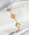 Shoecide 316l Çelik Gold Zincir Sarı Yonca Bileklik