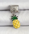 Shoecide 316l Çelik Gümüş Renk Ananas Model Nomination Charm
