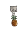 Shoecide 316l Çelik Gümüş Renk Sallantı Ananas Figür Nomination Charm