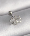 Shoecide 316l Çelik Gümüş Renk Zirkon Taş Detay Kurdele Model Tragus Piercing