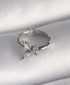 Shoecide 316l Çelik Gümüş Renk Zirkon Taşlı Kelebek Model Tragus Piercing