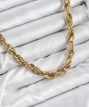 Shoecide 316l Çelik Halat Model Gold Renk Kadın Kolye